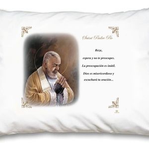 St Pio Pillow Case - Spanish Prayer